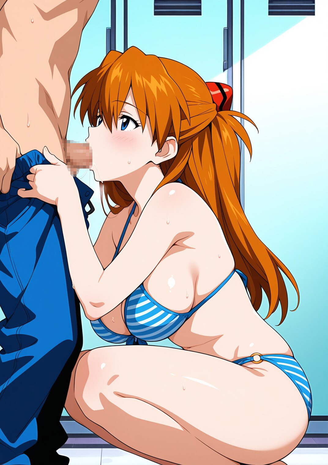 サクッとシリーズ！ 巨乳ア〇カ・ラングレーと碇シ〇ジ 水着ロッカー編 フェラ パイズリ 騎乗位 後背位 駅弁 正常位 中出し 合計450枚