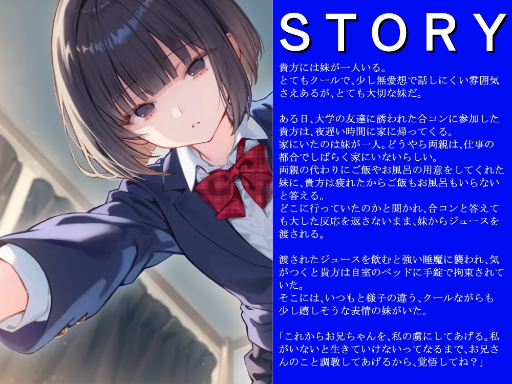 【妹 × 監禁調教】嫉妬彼女～クール妹の場合～
