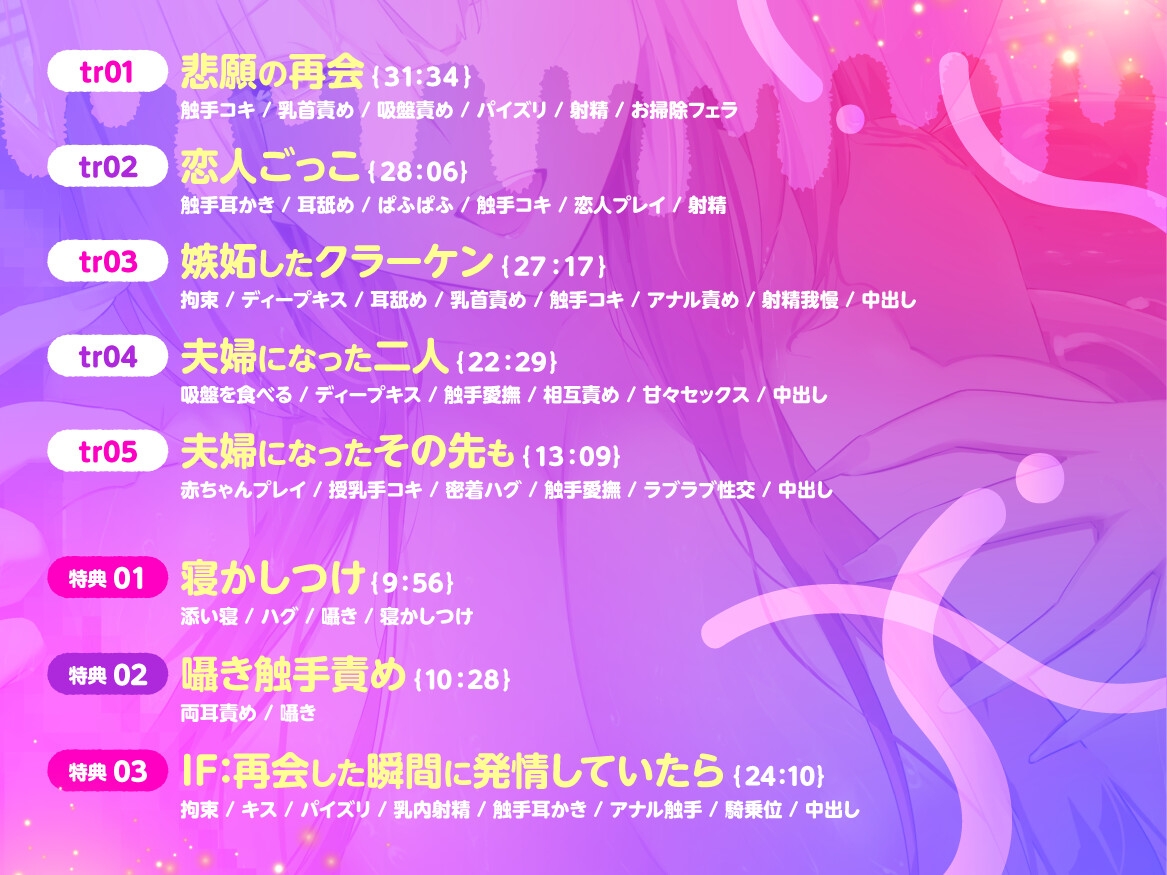 【KU100/2時間40分】愛が重いクラーケンお姉さんとあまトロ同棲生活～私の触手もおまんこも全部あなたに捧げます～【ヤンデレ/人外】 – Preview 4