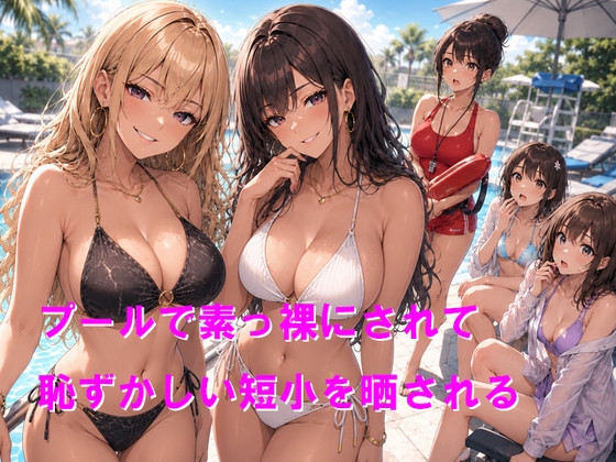 プールで素っ裸にされて恥ずかしい短小を晒される – main preview