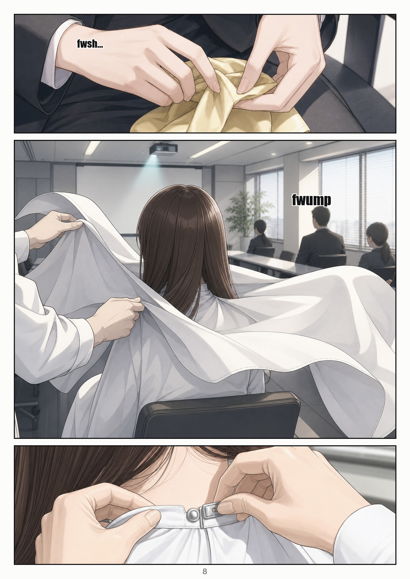 WABIGAMI — Hair of Atonement, Apology Haircut — Waist-Long Brown Hair to a Bowl Cut with Sides and Nape Clippered to 1mm