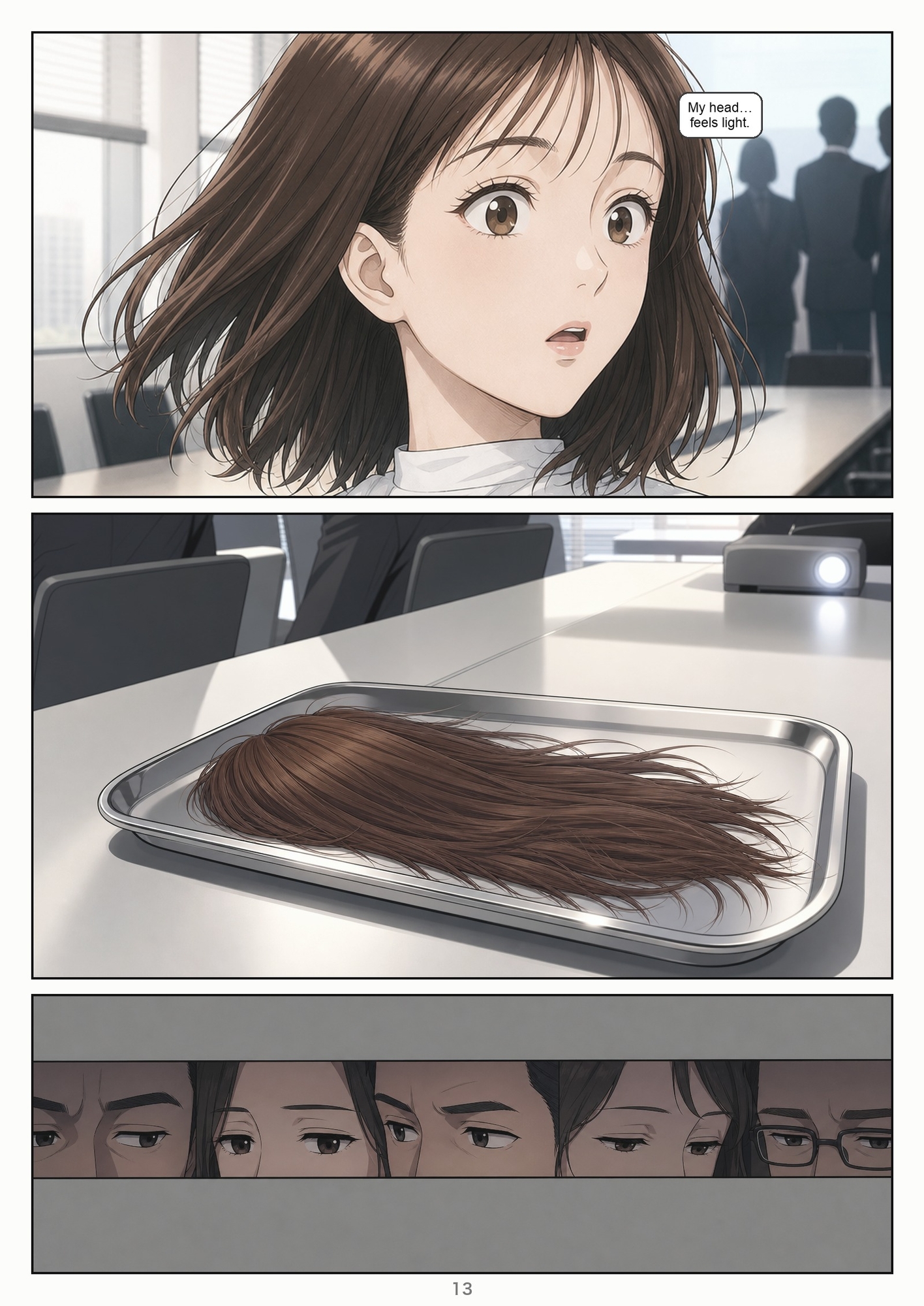 WABIGAMI — Hair of Atonement, Apology Haircut — Waist-Long Brown Hair to a Bowl Cut with Sides and Nape Clippered to 1mm