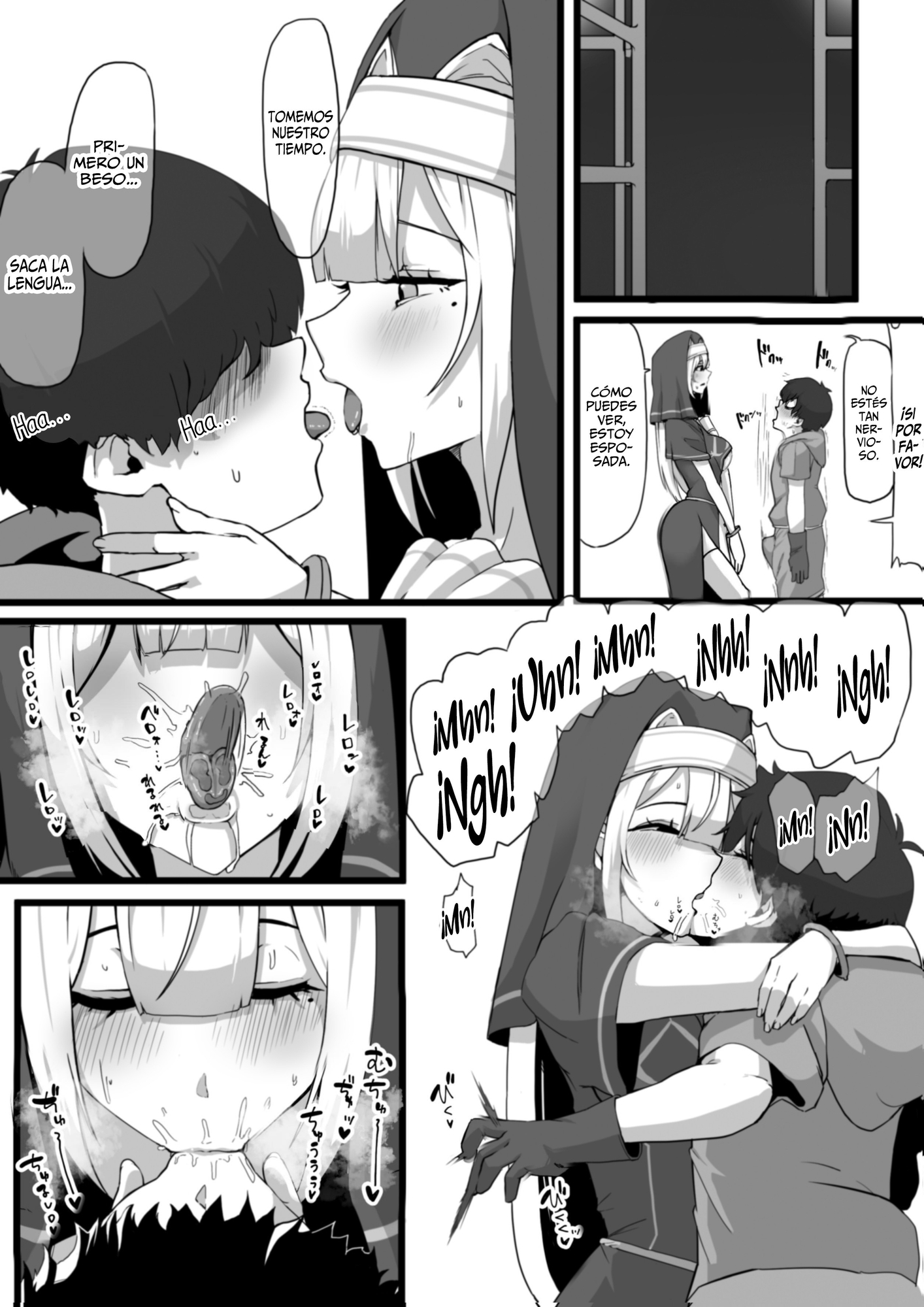 【スペイン語版】【マンガ版】暗殺者だった女僧侶さんに誘惑されて～あまあまおっぱい処刑されてしまうマゾ看守さん～ – Preview 3