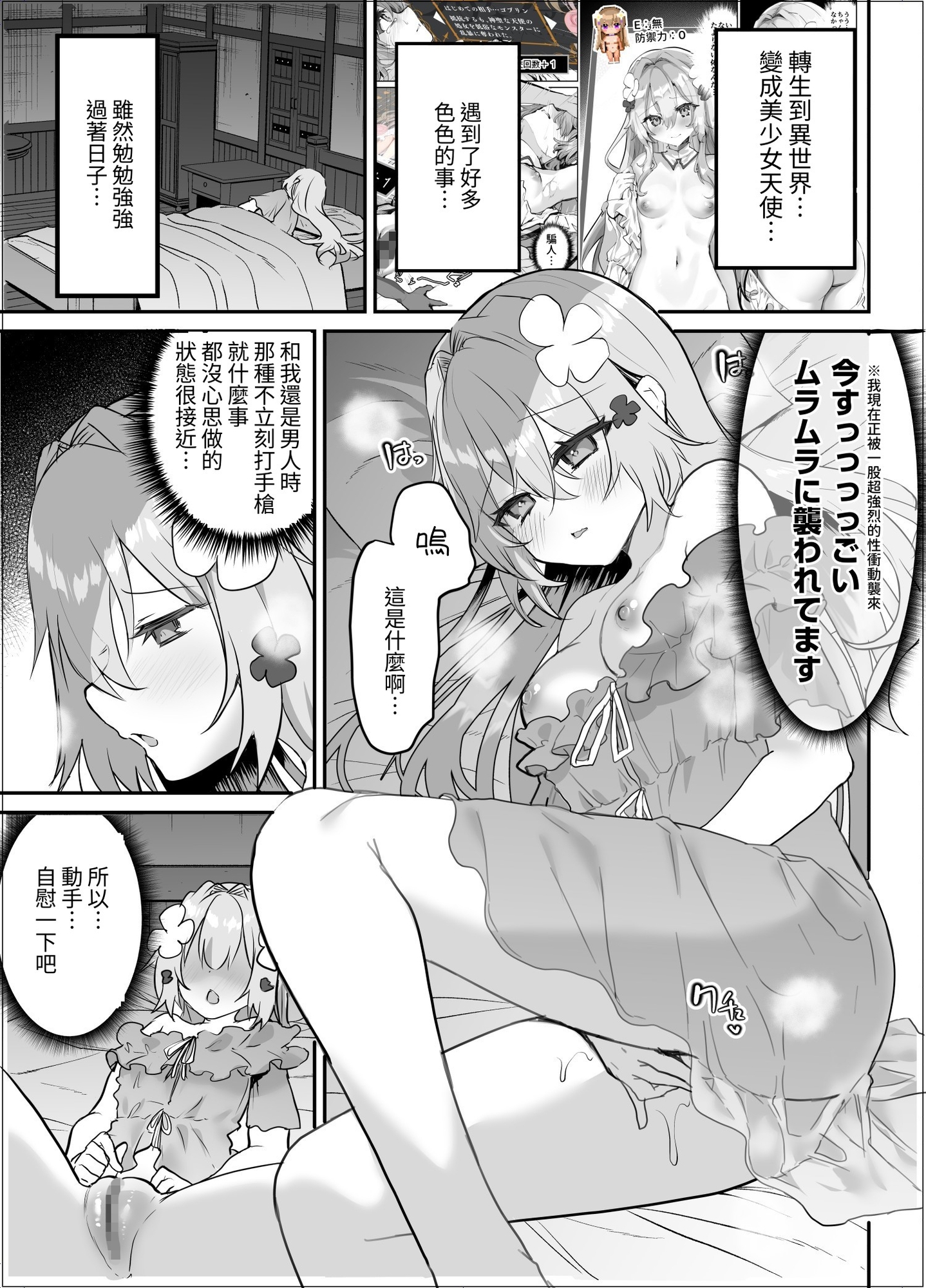 【繁体中文版】ふたなりエルフに溶かされるTS天使