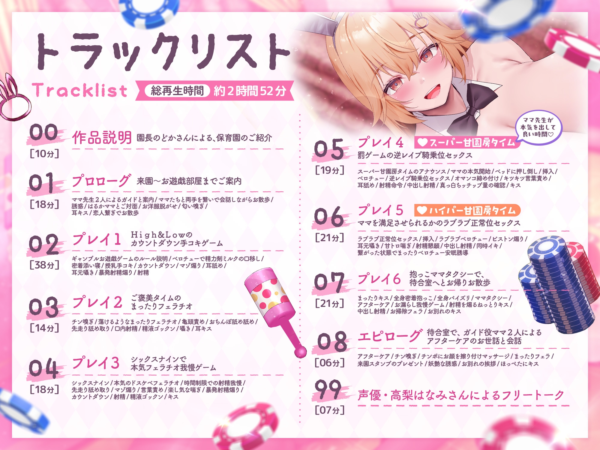 【初来演ver同梱】大人赤ちゃんのためのエッチな保育園 甘園房 はるかママ ～エッチなギャンブルお遊戯で真っ白ちっチップ搾り取ってあげまちゅ～【早期購入特典付き】 – Preview 7