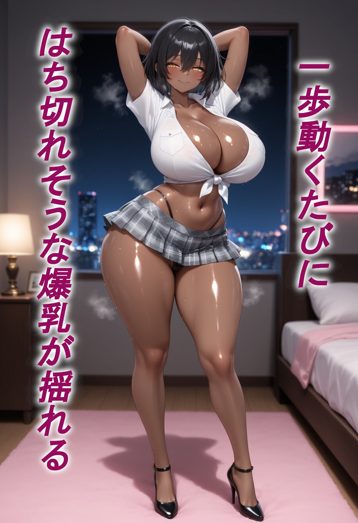 【黒ギャル×わからせ】黒髪ショートの褐色ギャル。はち切れそうな肉厚ボディを、ラブホで徹底的に貪り尽くされる！