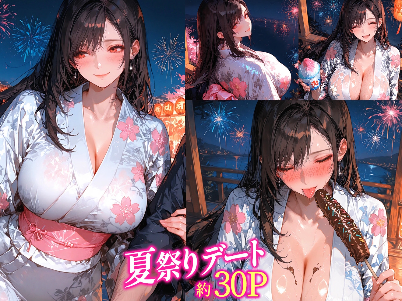 【恋人気分×主観】夏祭りデートで花火とおっぱいを見上げる本気S◯X！ – Preview 3