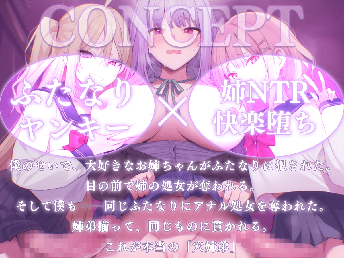 【ドM向け姉NTR】僕のせいでお姉ちゃんがふたなりに犯され、僕たちは穴姉弟になりました。【逆アナル・逆レ○プ・BSS】 – Preview 2