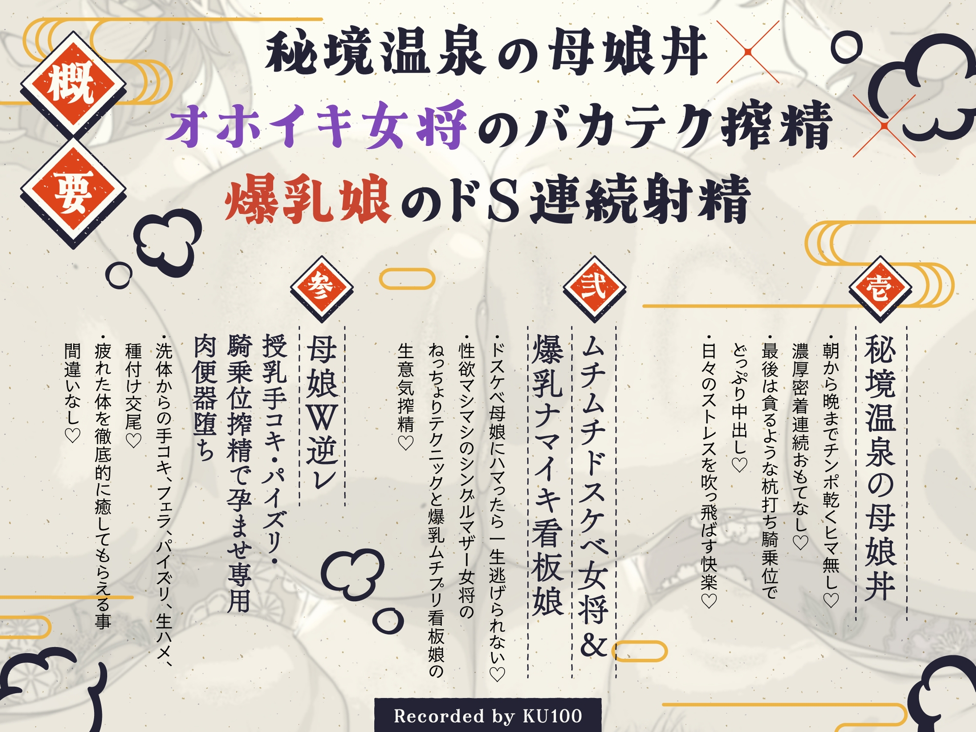 【親子丼搾精】秘境温泉のドスケベ女将&爆乳看板娘の泡泡密着洗体♡オホイキ騎乗位×ドS連続射精♡授乳手コキ・パイズリで雑魚マゾチンポ搾る孕ませ子作り♡ – Preview 2