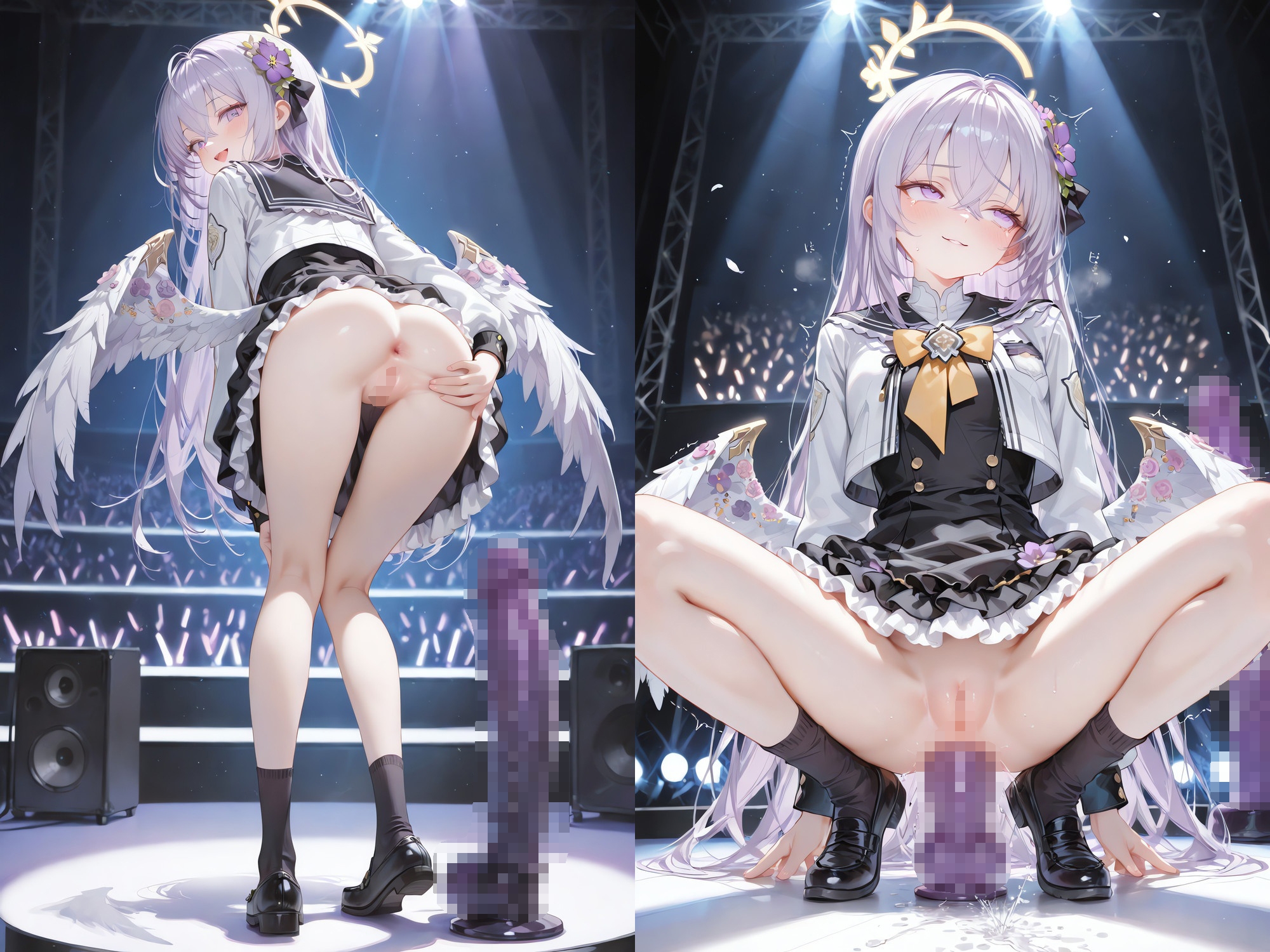 このあとブルアカ生徒は全員漏らした 〜浣腸我慢ライブ×アナルセックス〜 (断面図つきアナルセックス・口から逆流あり)
