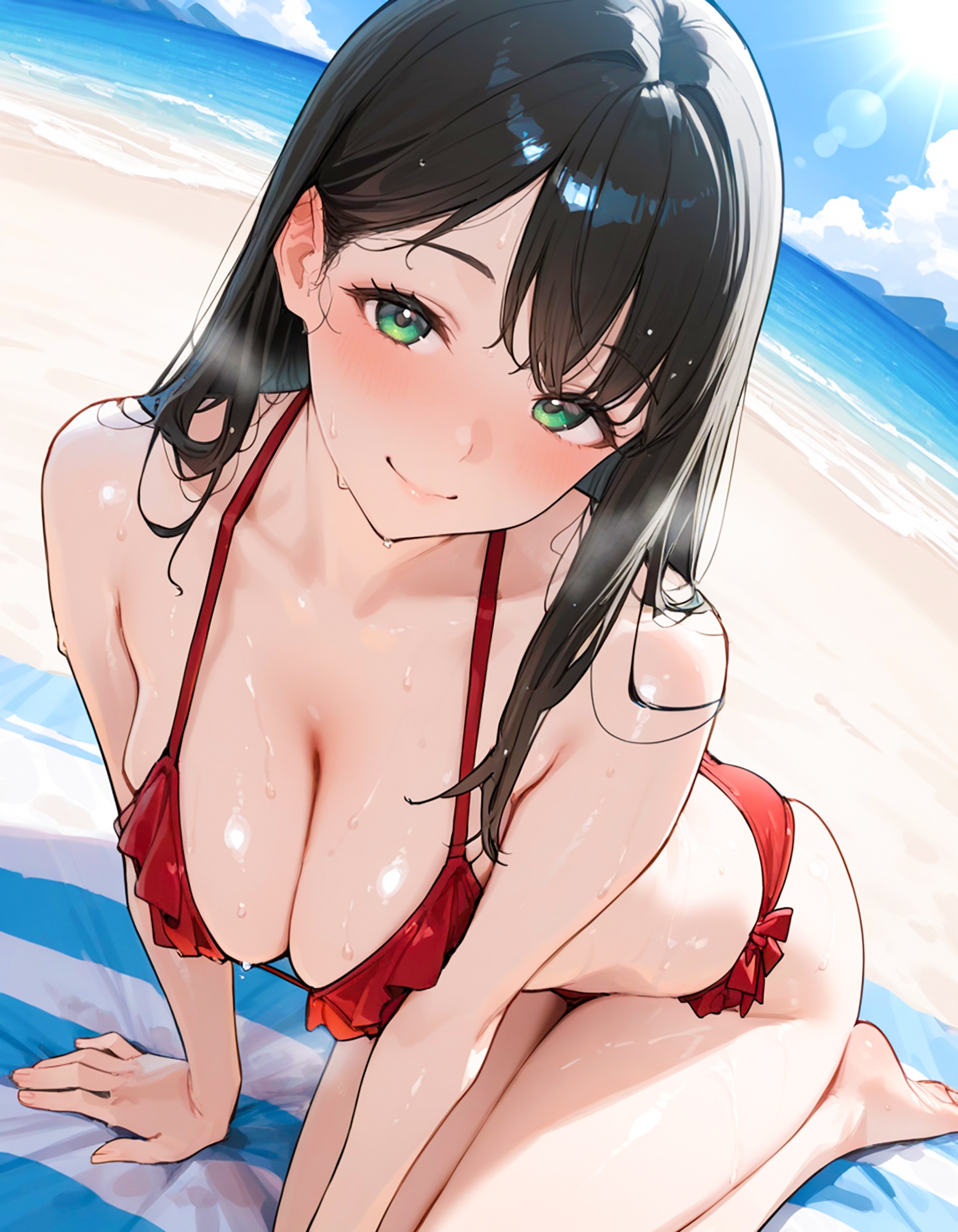 優等生快楽堕ち！ビキニ姿の黒髪美少女生徒会長をアヘイキするまでわからせたったww2【真夏のビーチ×ナイトプール編】