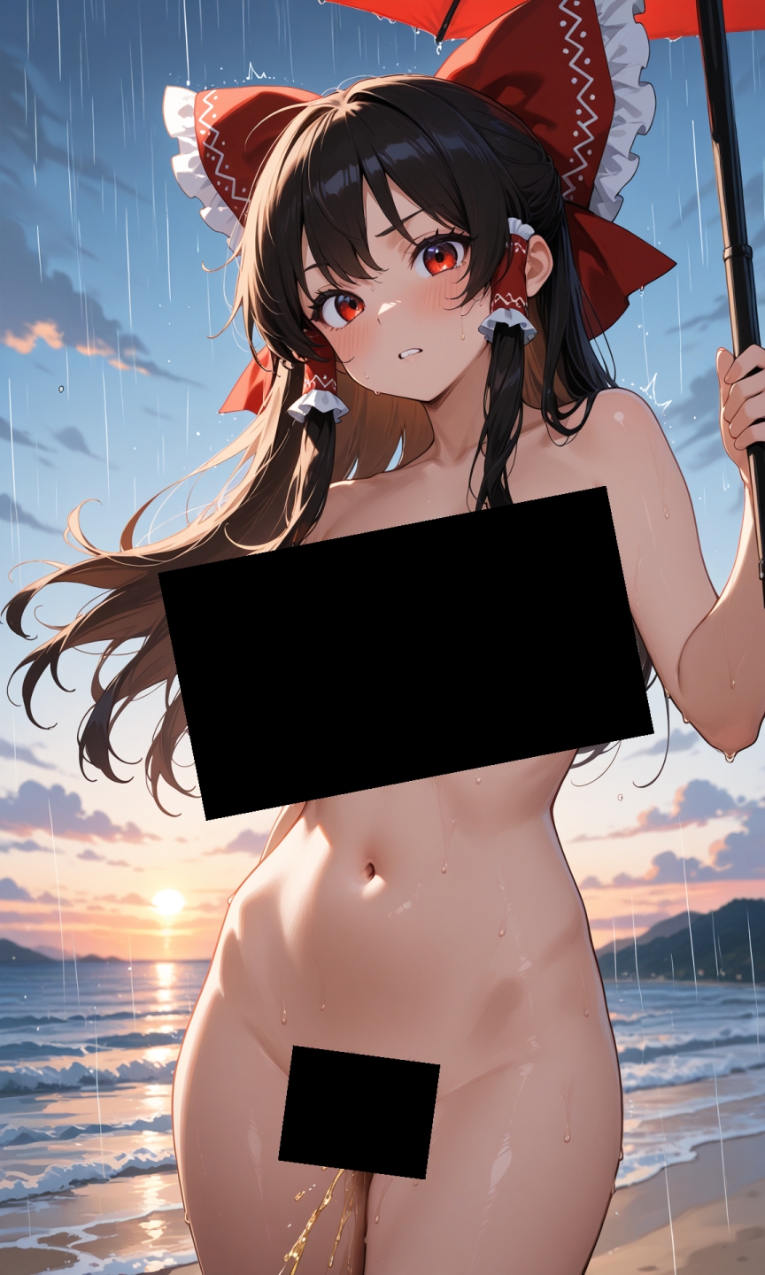 魔理沙は霊夢のえっちな写真を撮りたいようです。vol.30〜春の嵐の夕方の海編〜 – Preview 3