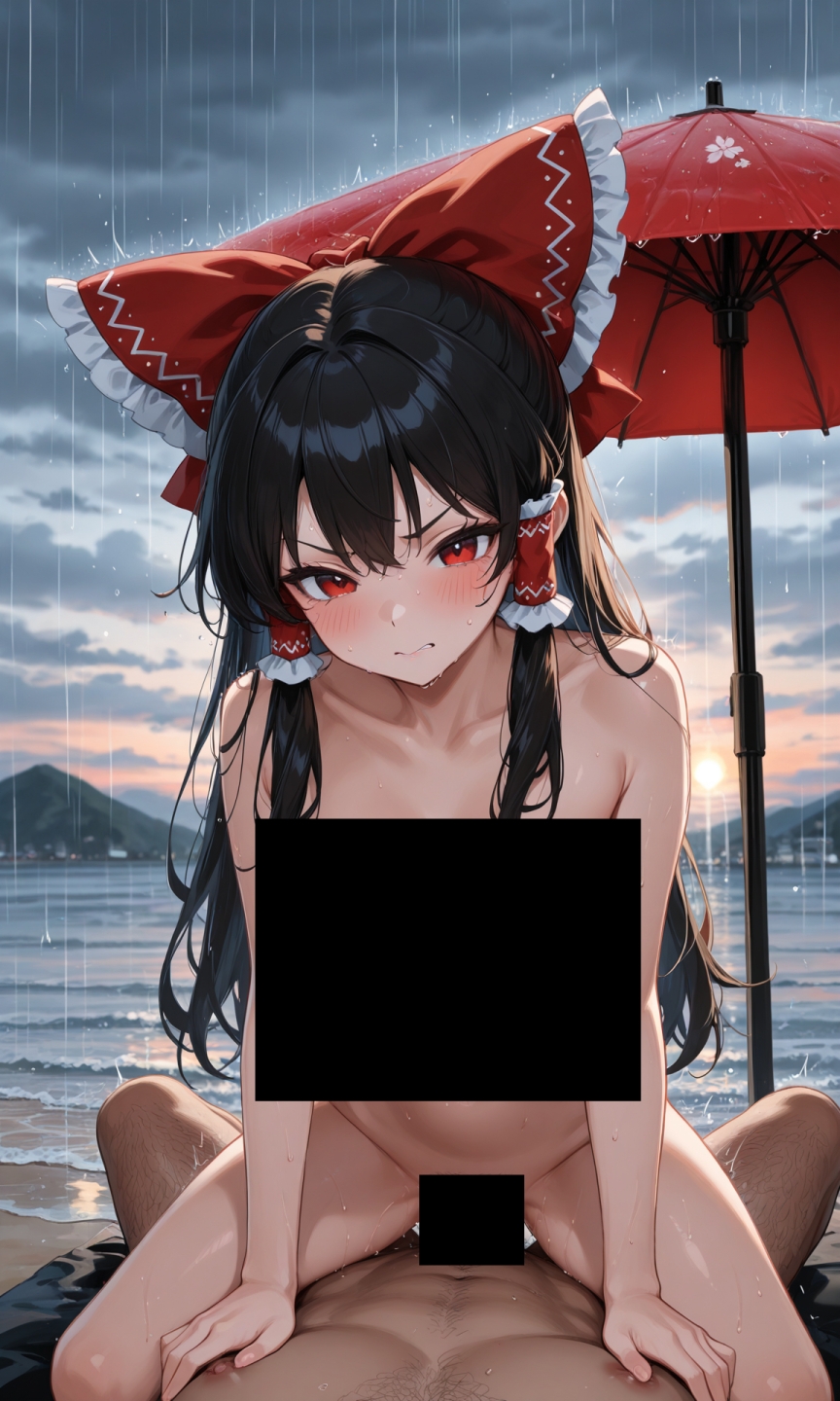 魔理沙は霊夢のえっちな写真を撮りたいようです。vol.30〜春の嵐の夕方の海編〜 – Preview 5