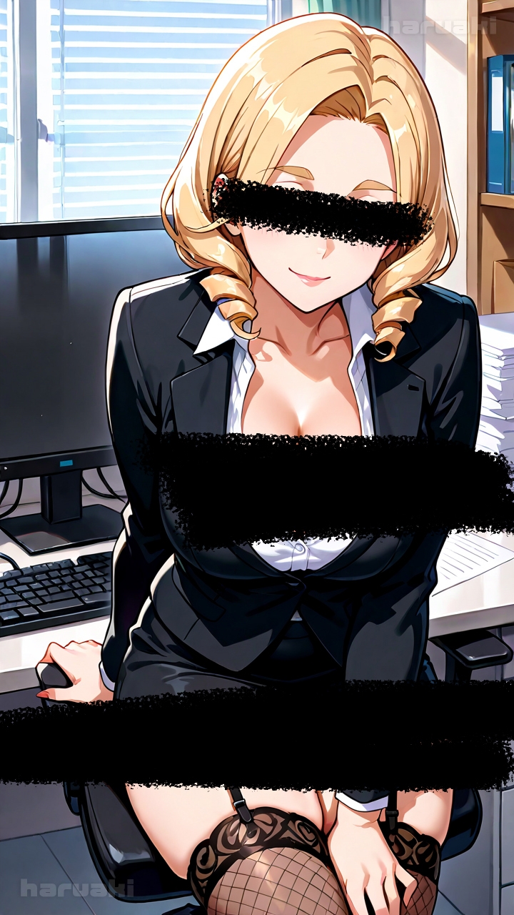 【AIアニメ巨乳美女写真集】Vol.17おっぱい性奉仕が大事なお仕事の金髪秘書森永さん – Preview 2