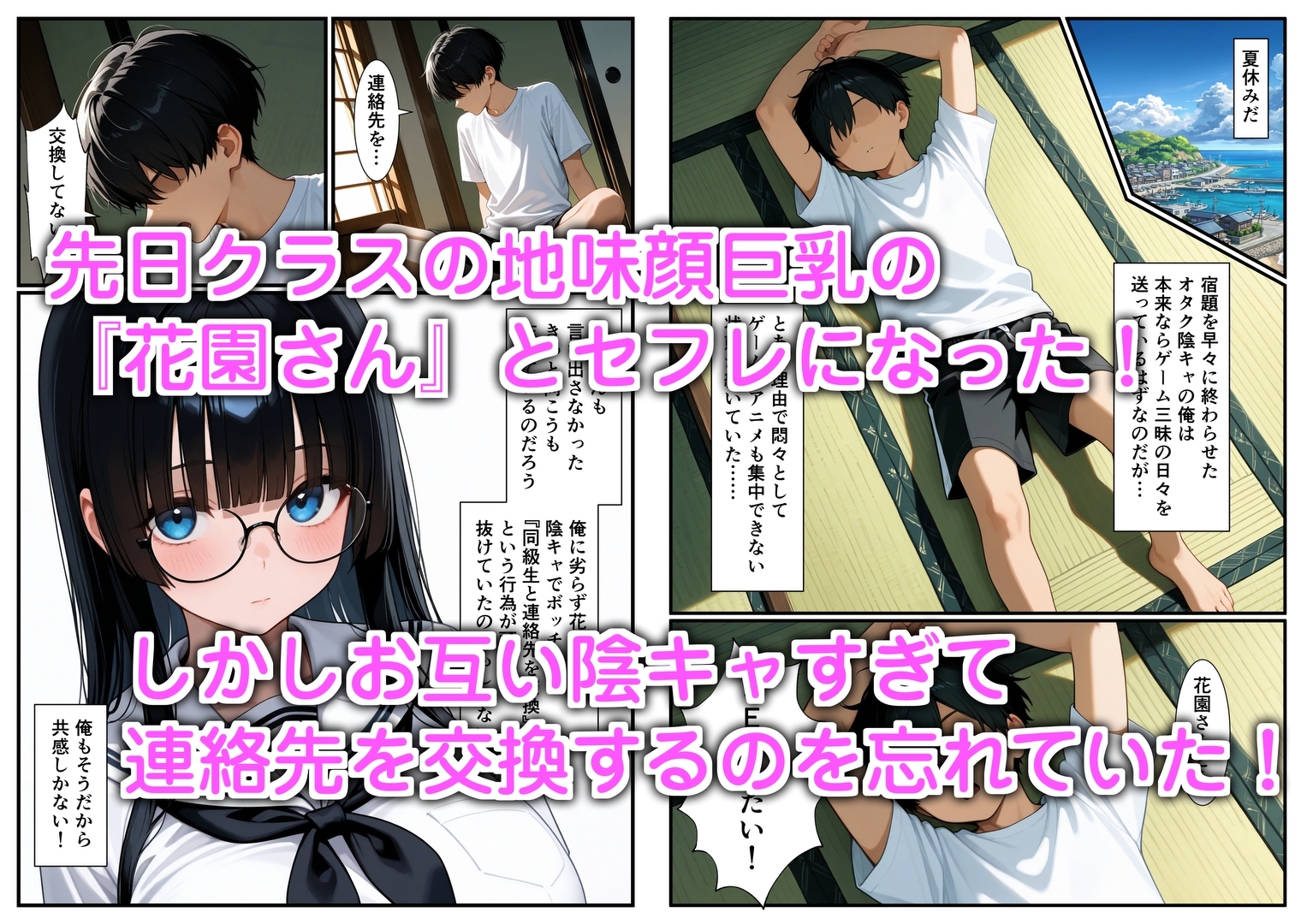 クラスの地味顔巨乳とセフレになった2 〜お家エッチ編〜 – Preview 2