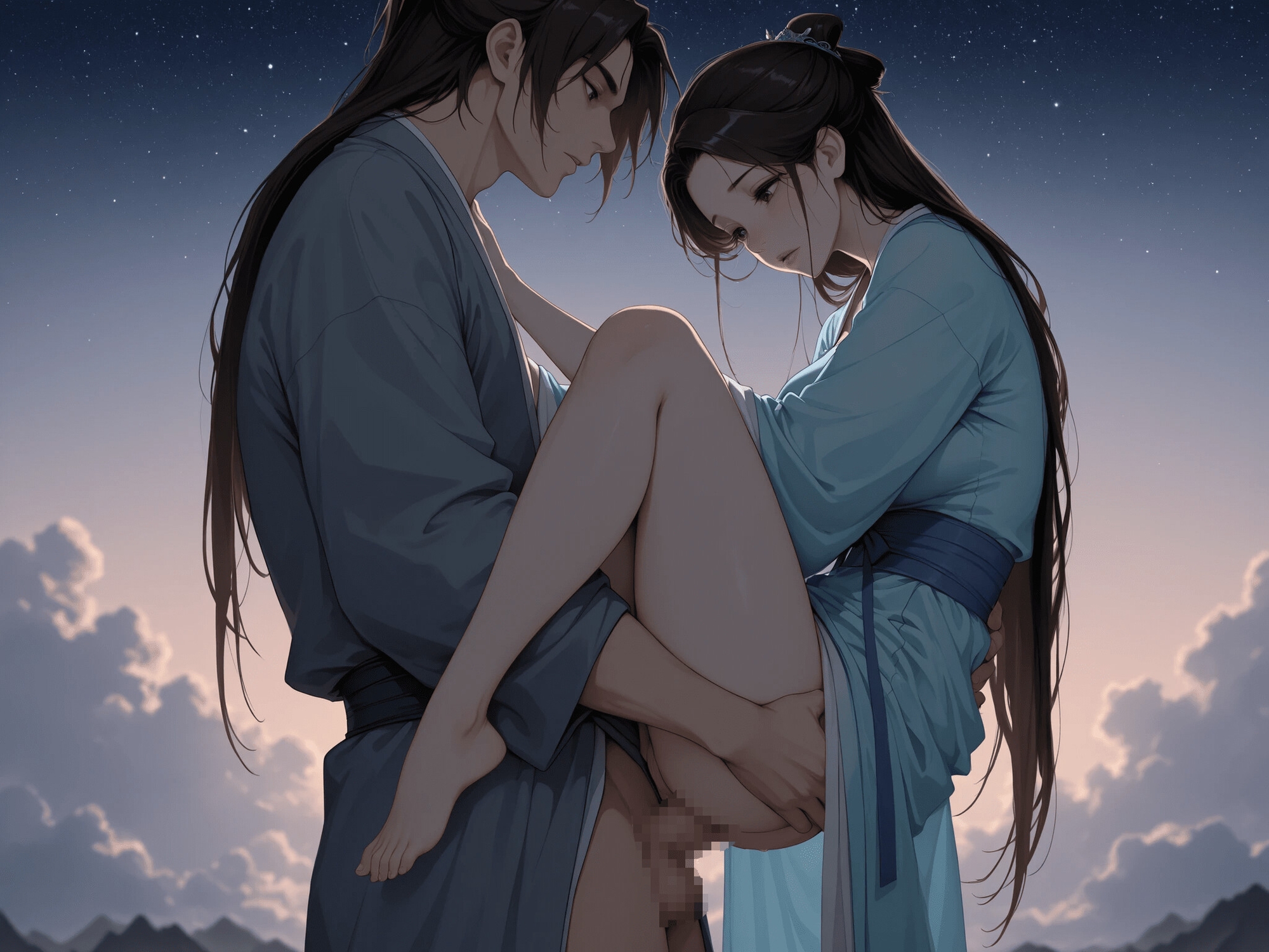 七夕様に見られながら浴衣着たままえっち！天の川に照らされながら。 – Preview 10