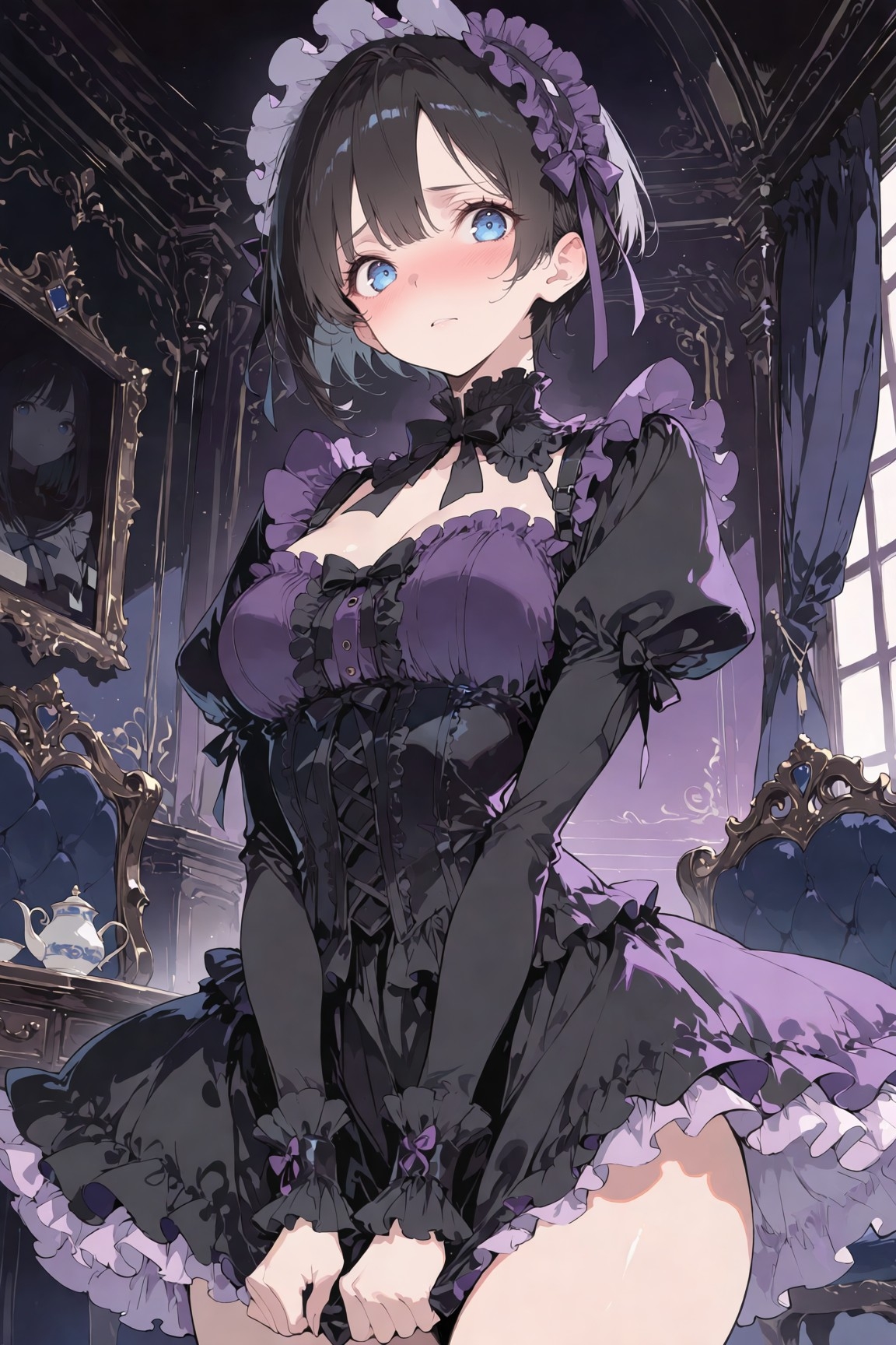 ボーイッシュ巨乳メイドの夜伽奉仕 ～ゴスロリを脱ぎ捨てて御主人様に捧げる蜜尻～ – Preview 2