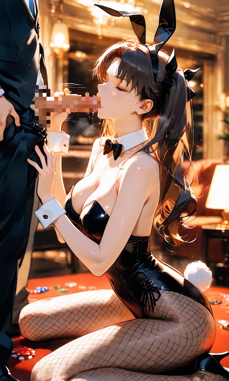 没落魔術師 遠坂さん、ドすけべバニーガールのご奉仕