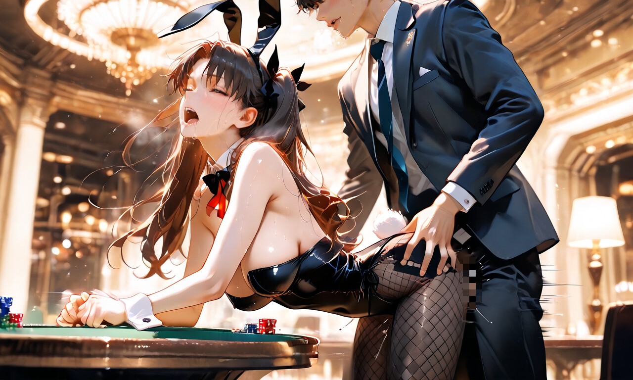 没落魔術師 遠坂さん、ドすけべバニーガールのご奉仕