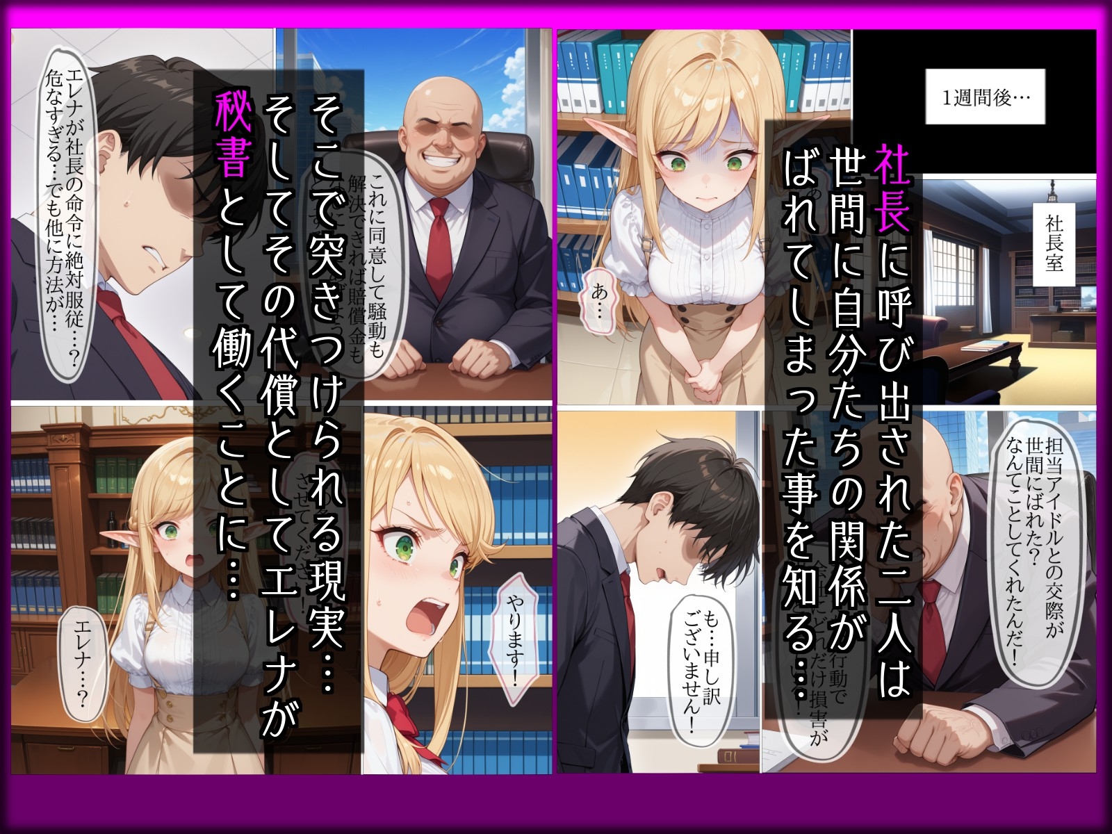 【NTR】彼氏持ち人気アイドルエルフ絶対服従～社長室で身代わり秘書になった私～