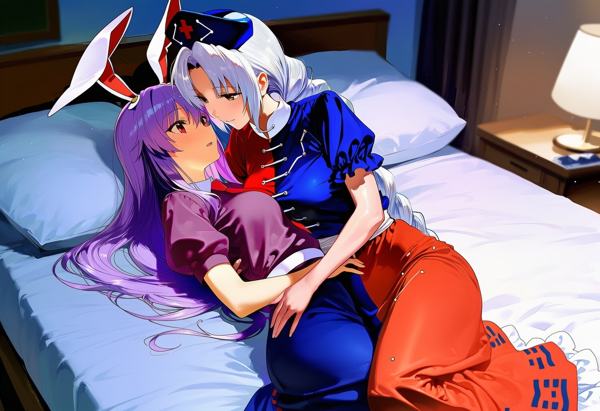 東方Project 永琳&優曇華 百合百合イラスト集 – Preview 2
