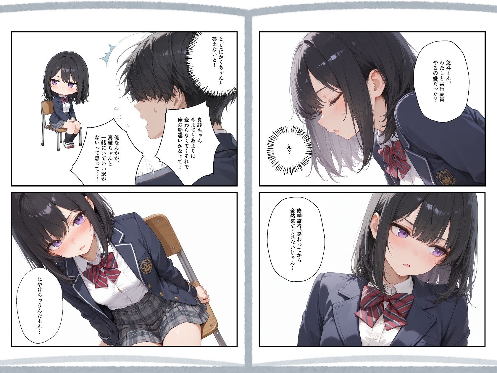 修学旅行、後。憧れの同級生との後日談。