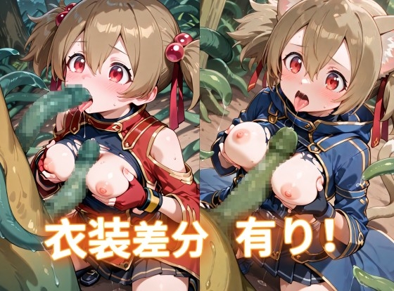 【CGイラスト集】ソロの森は危険がいっぱい！?触手チ〇ポで気持ちよくなっちゃう！！ – Preview 6