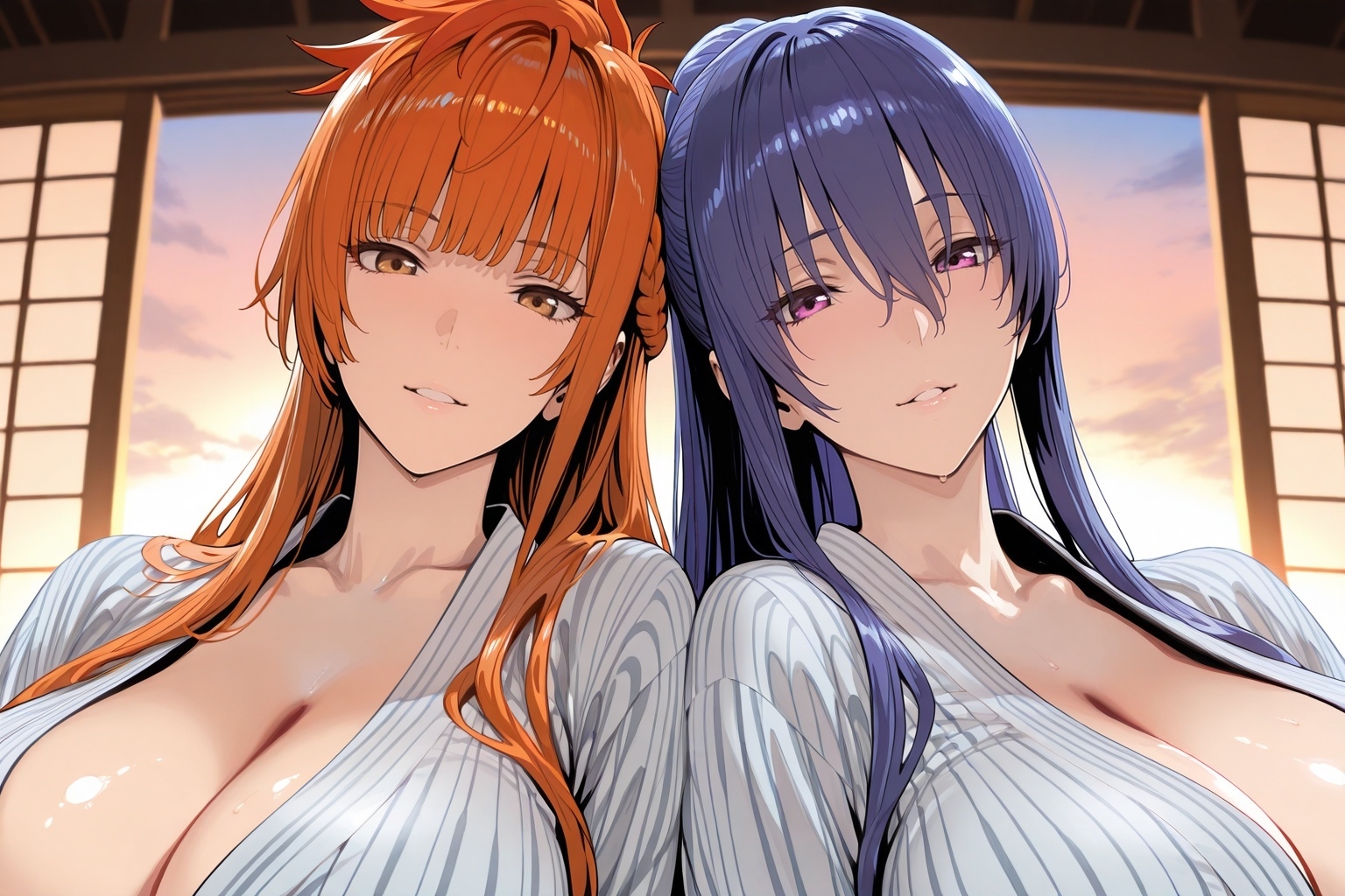 秋○凜子&神○舞華in温泉