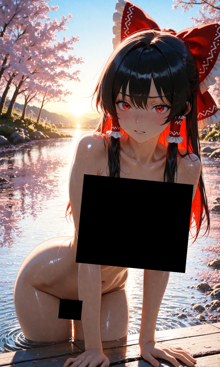 魔理沙は霊夢のえっちな写真を撮りたいようです。vol.32〜春の晴れた朝の川編〜 – Preview 5