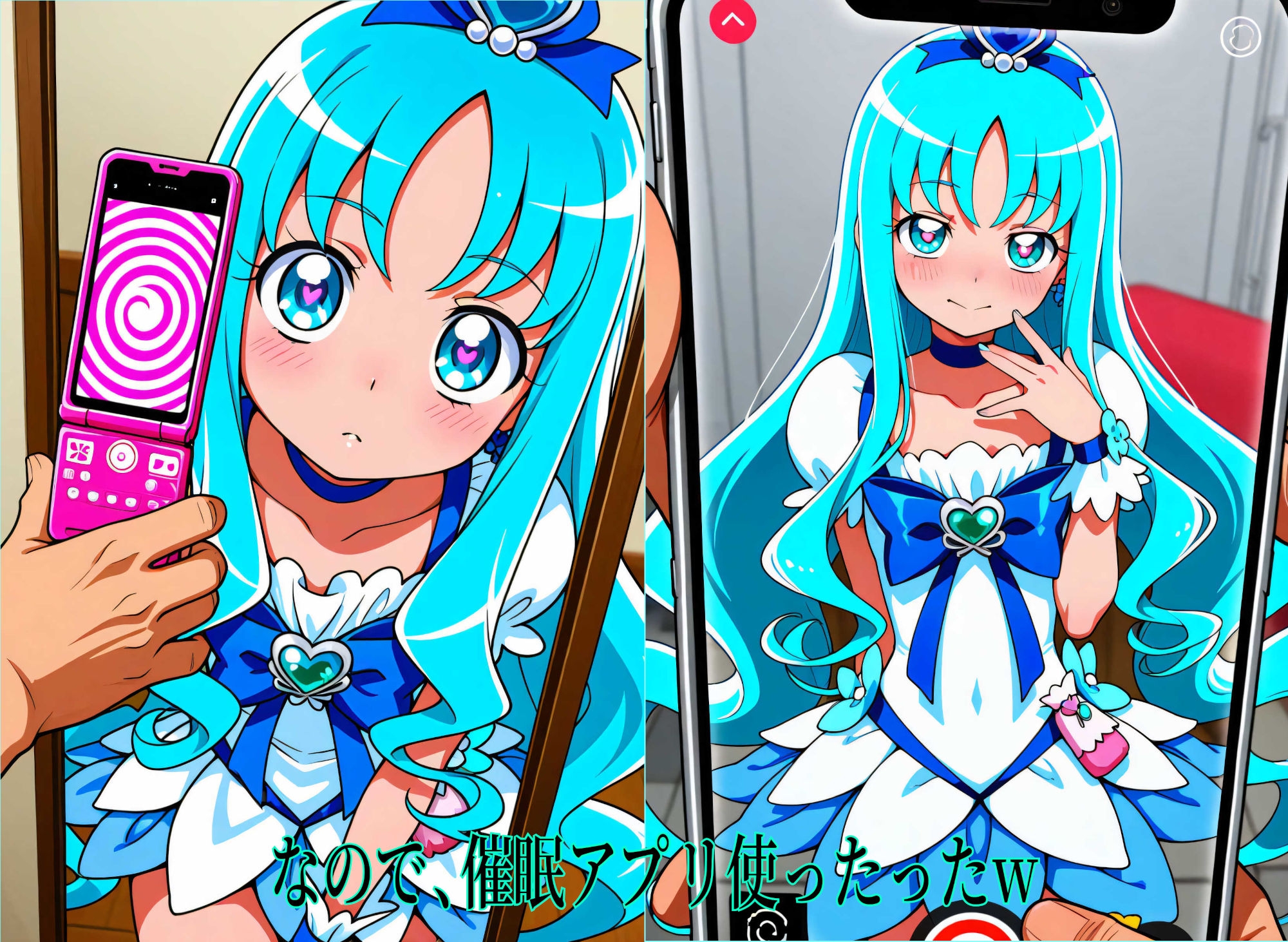 キュアマ〇ンを催○アプリで好き放題したったw