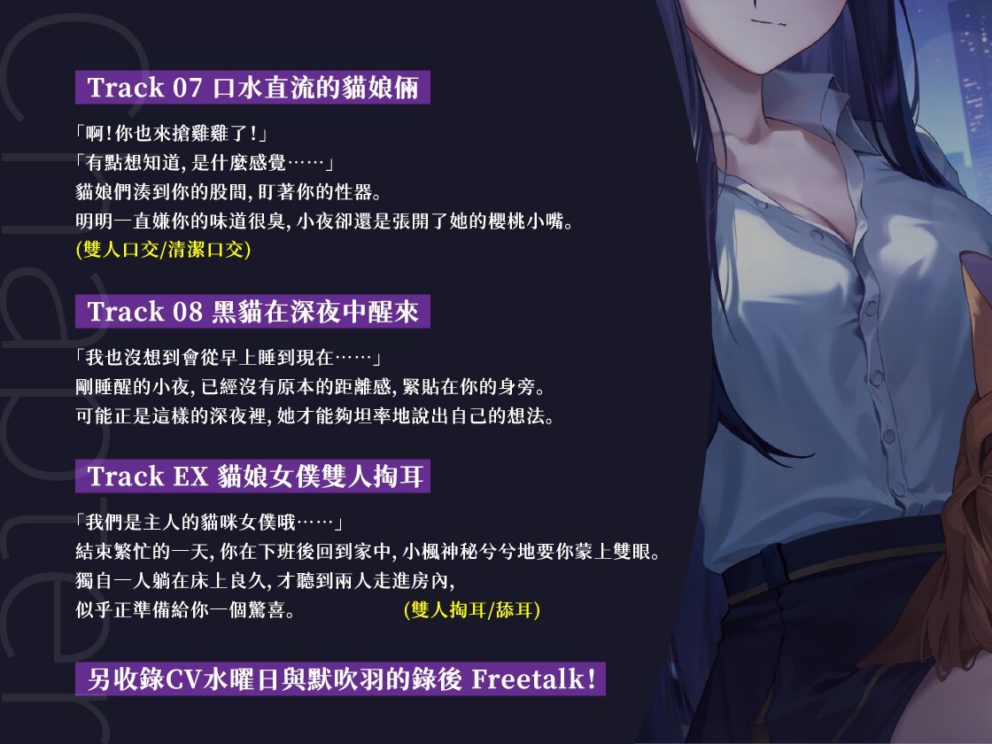 【雙人貓娘】黑貓晚上無法入眠【中文音聲】 – Preview 6