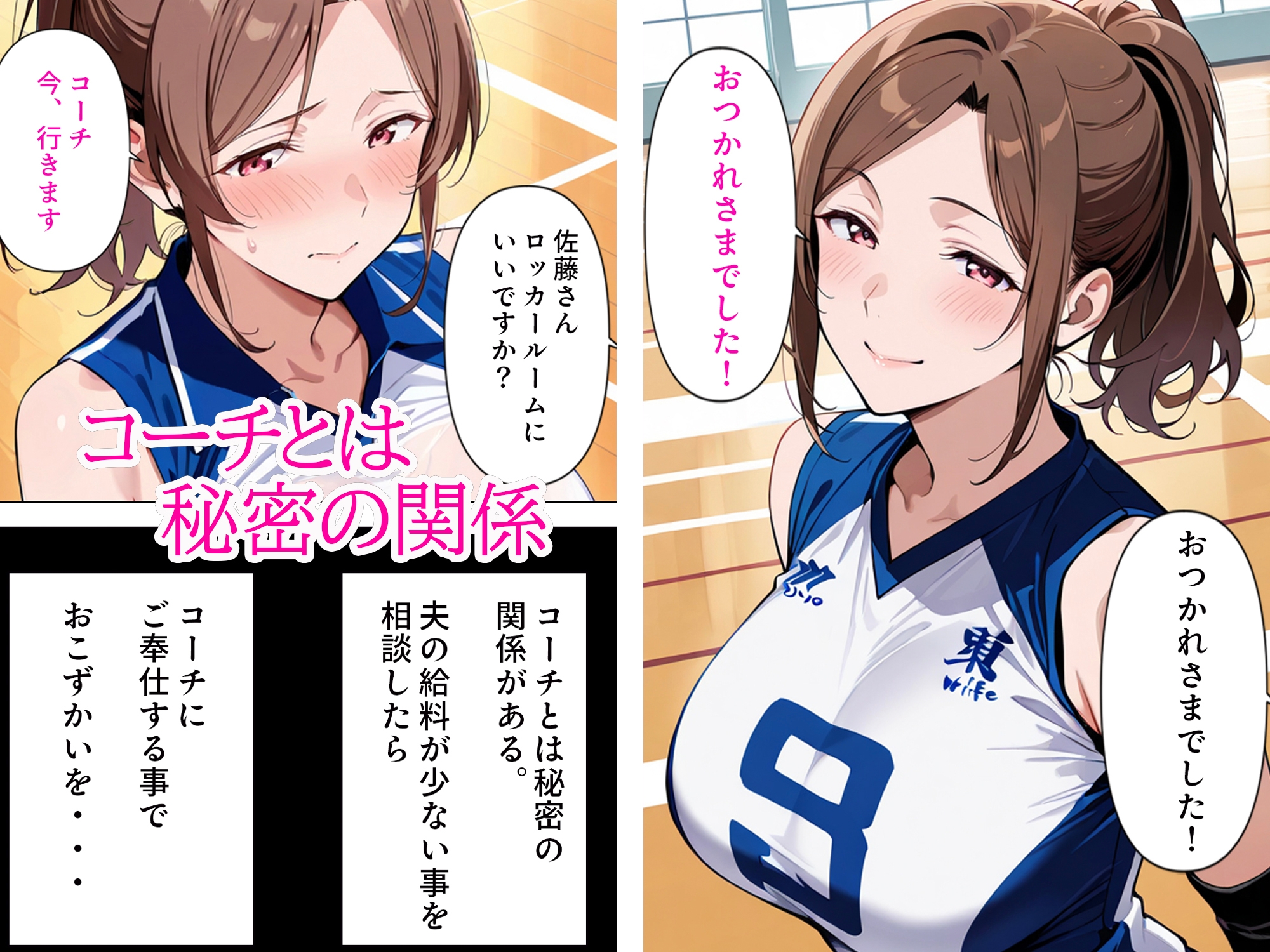 むちむち人妻調教〜豊満なバレーママがコーチのデカチンで完堕ち〜