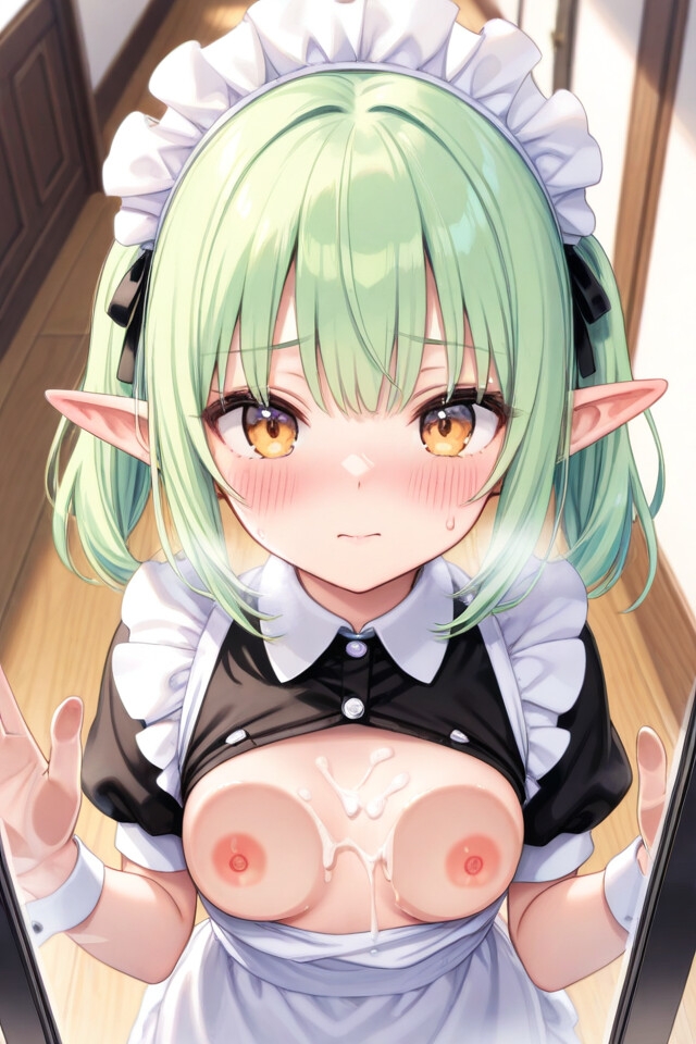異世界ご奉仕学園_メイドエルフのおっぱい窓拭き – Preview 6
