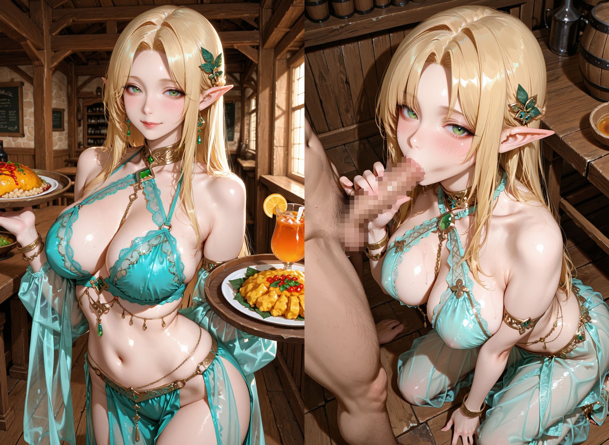行きつけの居酒屋のエルフとのワンナイトラブ
