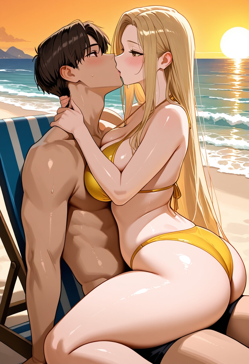 真夏のビーチで爆乳ハーレム 美少女4人と野外でハメ放題 ★全233枚★