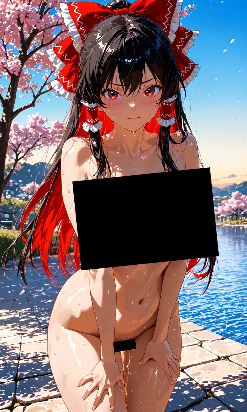 魔理沙は霊夢のえっちな写真を撮りたいようです。vol.34〜春の晴れた夕方の川編〜
