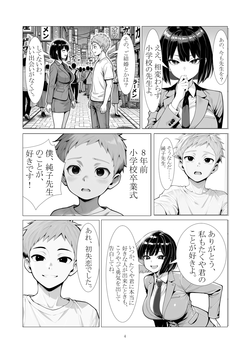 三十路処女！ 純子先生は名器持ち！誕生日プレゼントに処女を頂きました。