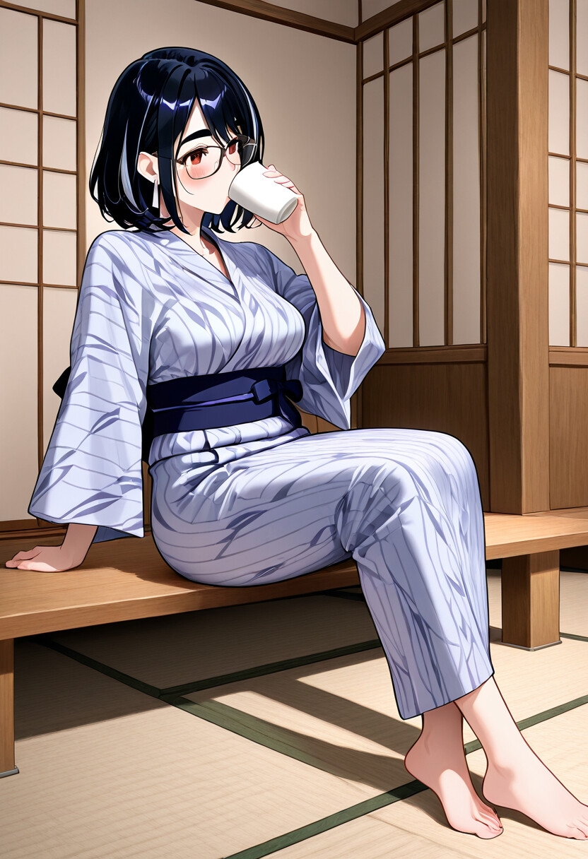 メガネOLあおいと宴会のあとで。