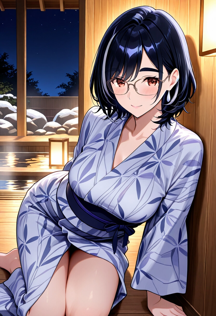 メガネOLあおいと宴会のあとで。
