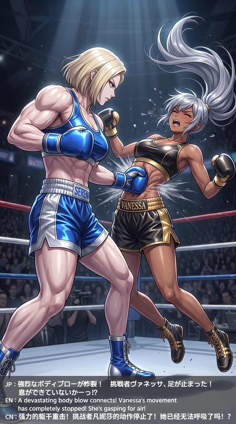 [Boxing Defeat] SHATTERED PRIDE - 褐色挑戦者ヴァネッサ、完全敗北の記録 - (JP/EN/CN Support) – Preview 3