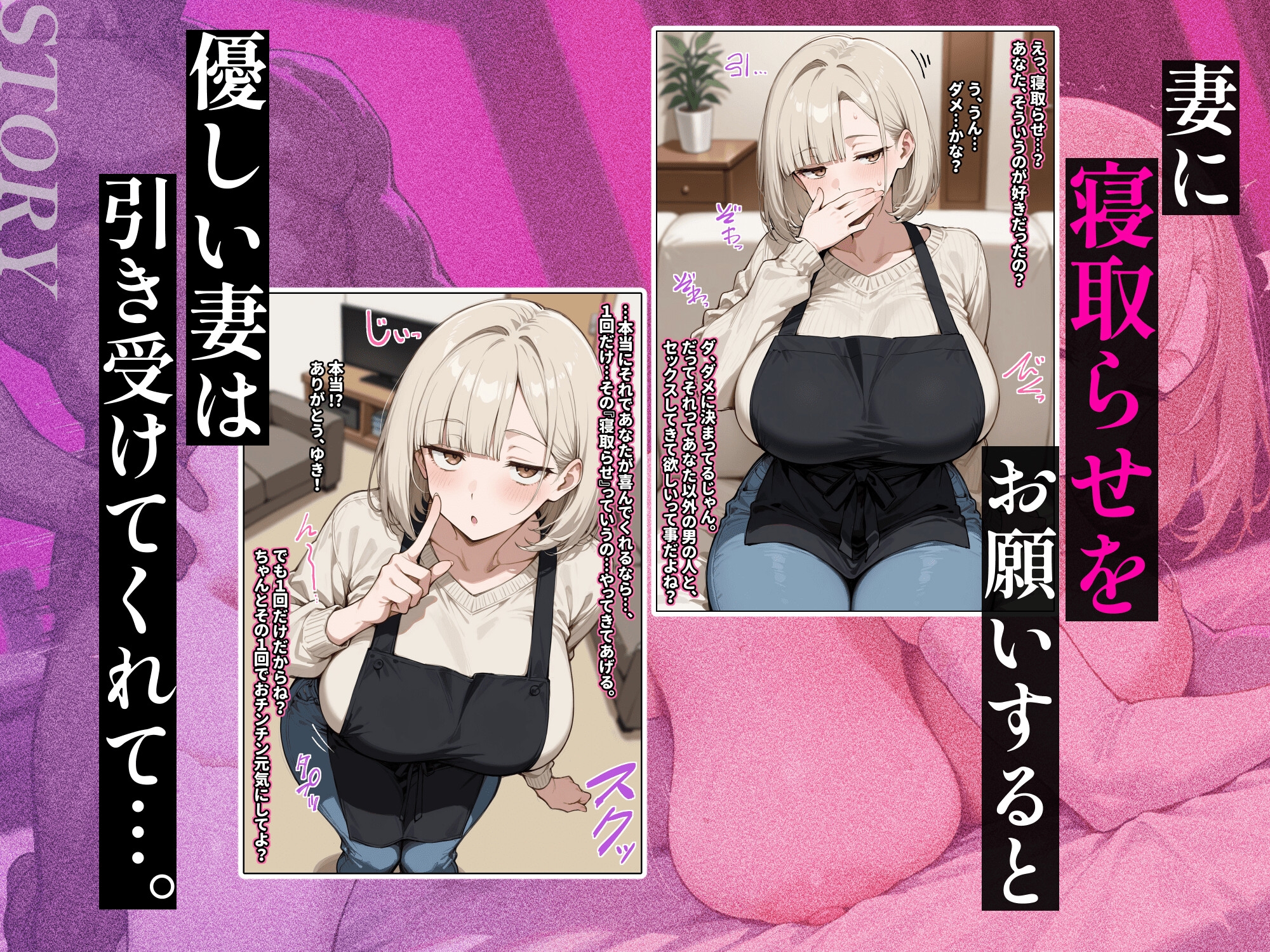 【セリフ付き】ジト目人妻を寝取らせたい～妻が本当に寝取られるまで～