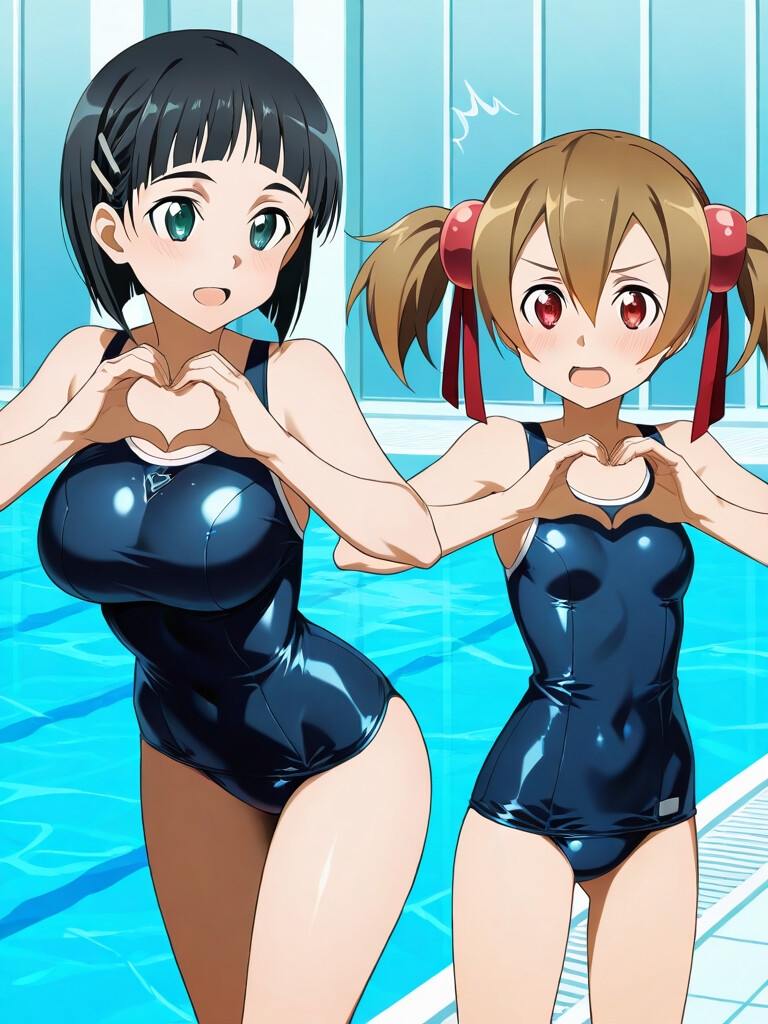 シリカ直葉スク水エッチ 261枚