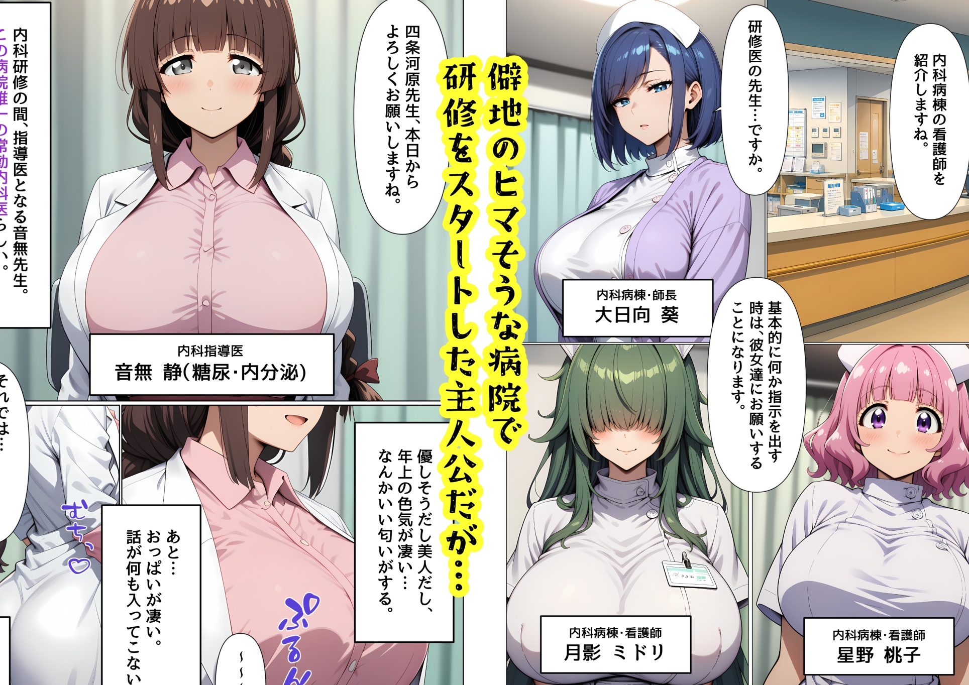 ピンク病院研修医物語〜爆乳女医とナースに搾られ放題され放題〜