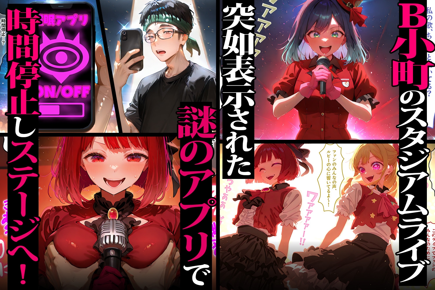 時間停止ライブで強●絶頂♡ 5万人の前で公開輪●されるアイドル達 推●の子編
