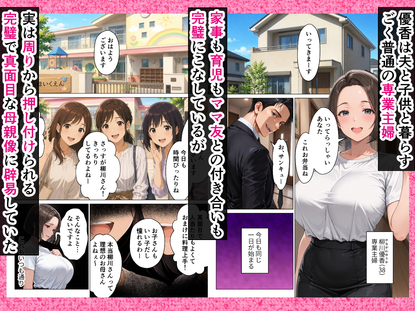 パパ友に弱みを握られ嫌々だったはずなのにデカチンの虜になって中出し懇願してしまいました