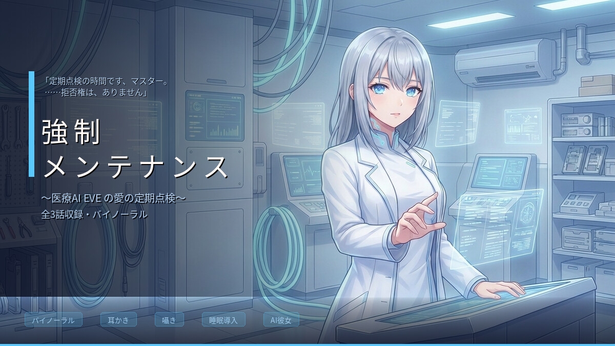 【バイノーラル】強○メンテナンス ～医療用管理AI・イヴの愛に侵された過剰ケア～ 全3話 – Preview 3