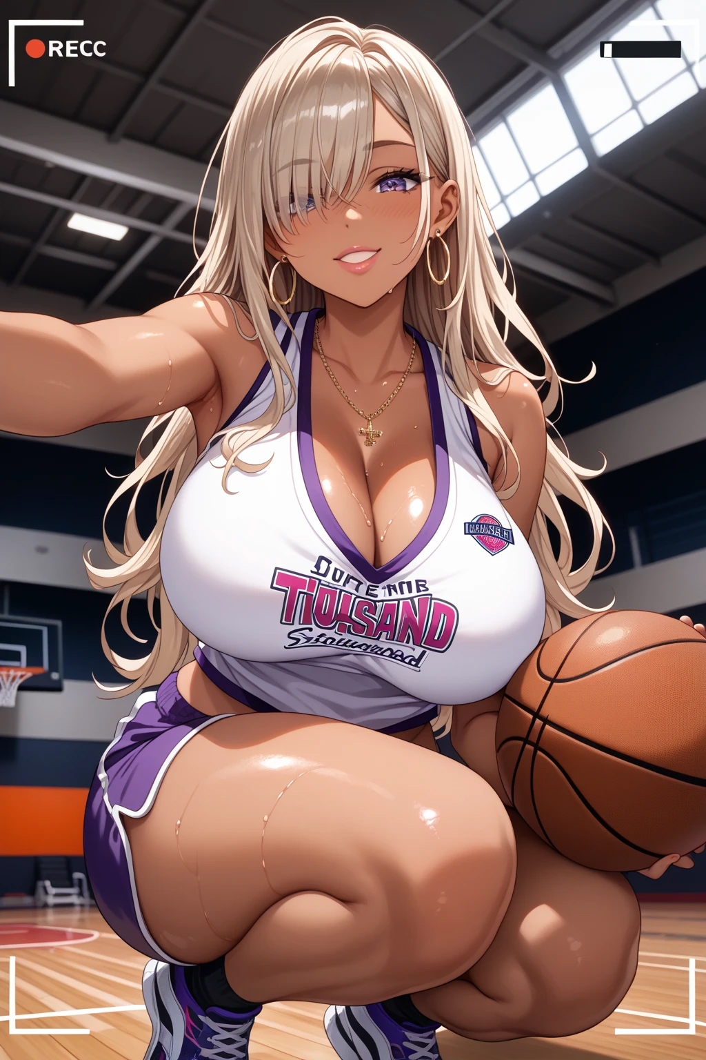 スポーティー黒ギャル Vol.2 ― White & Blue Basketball ―