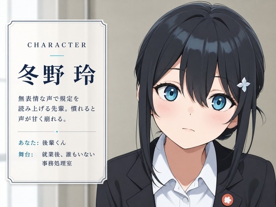 【吐息混じり×事務処置】クールな先輩社員と、社内規定の特別ケアえっちをしなければならない後輩生活♪ – Preview 2