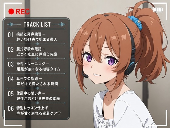 【吐息混じり×先輩係】発声練習に見せかけて、集中ケアしちゃいます♡ – Preview 3