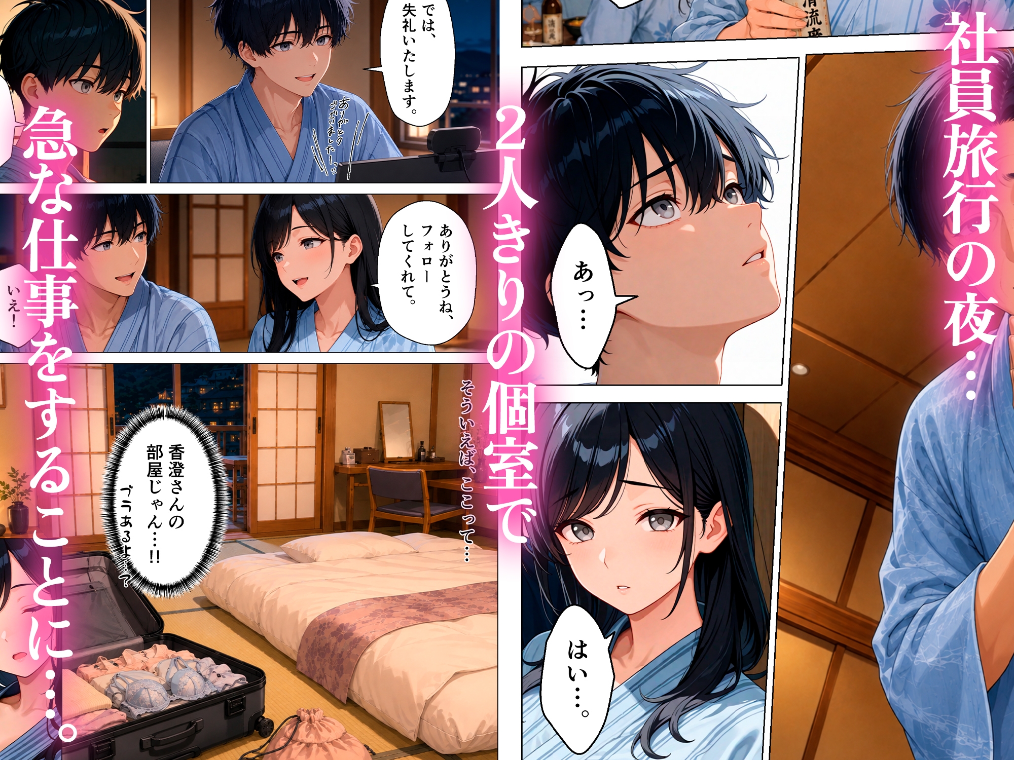 人妻上司と社員旅行でイチャラブセックスした話
